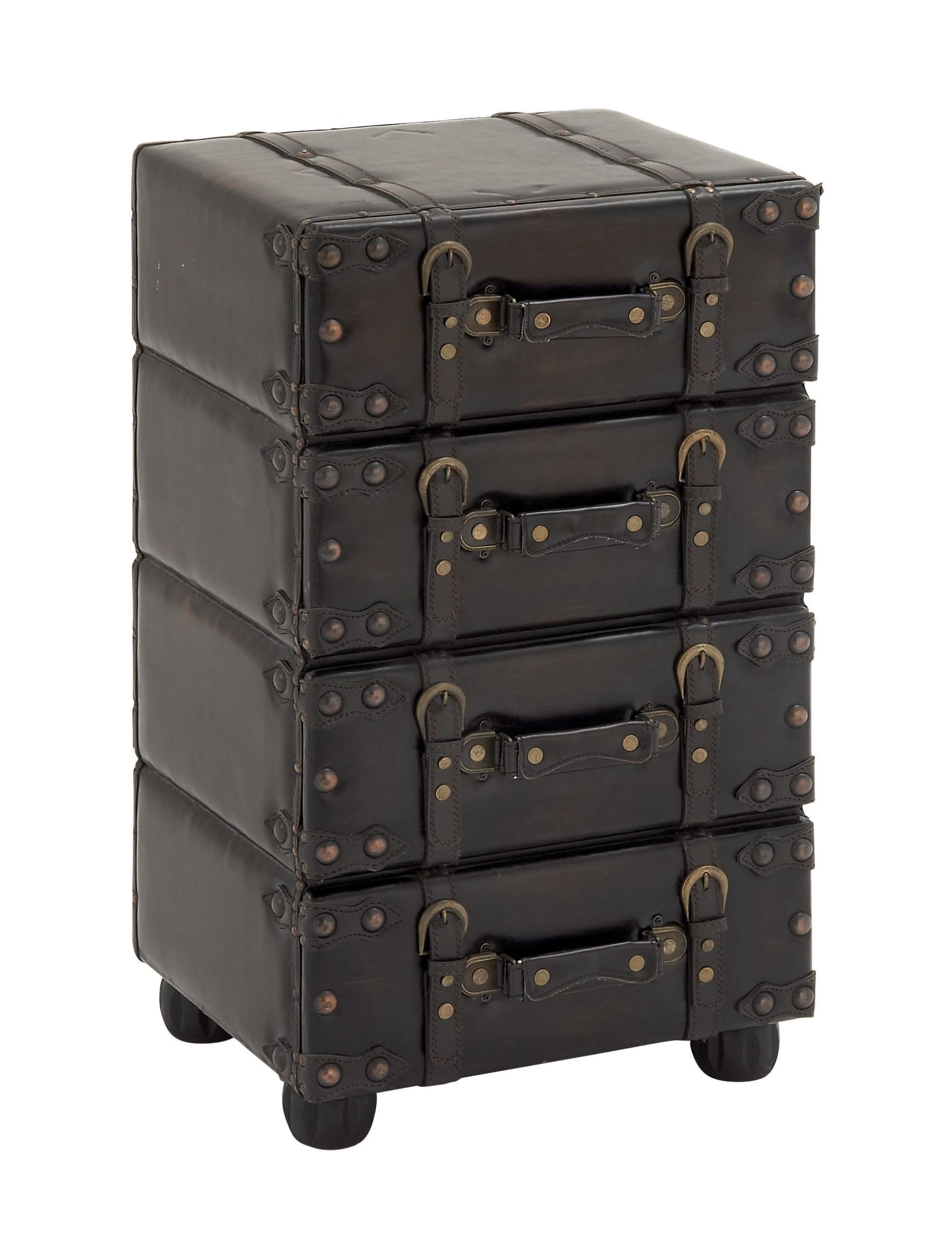 Amazon.com - Deco 79 Faux Leather Room Chest Vintage 4 Drawer